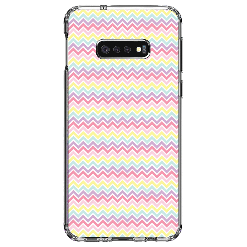 Rainbow Chevron Stripes Pattern Clear Shockproof iPhone Case, view 18