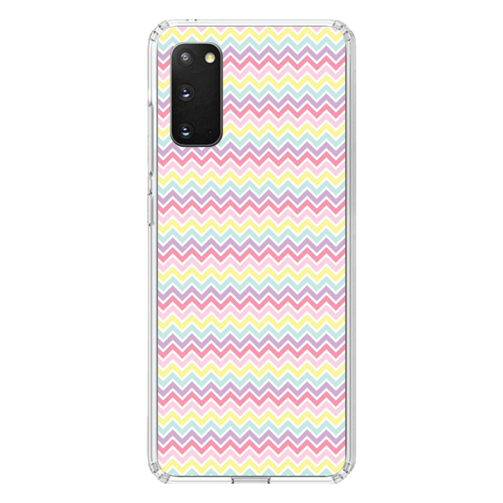 Rainbow Chevron Stripes Pattern Clear Shockproof iPhone Case, view 14