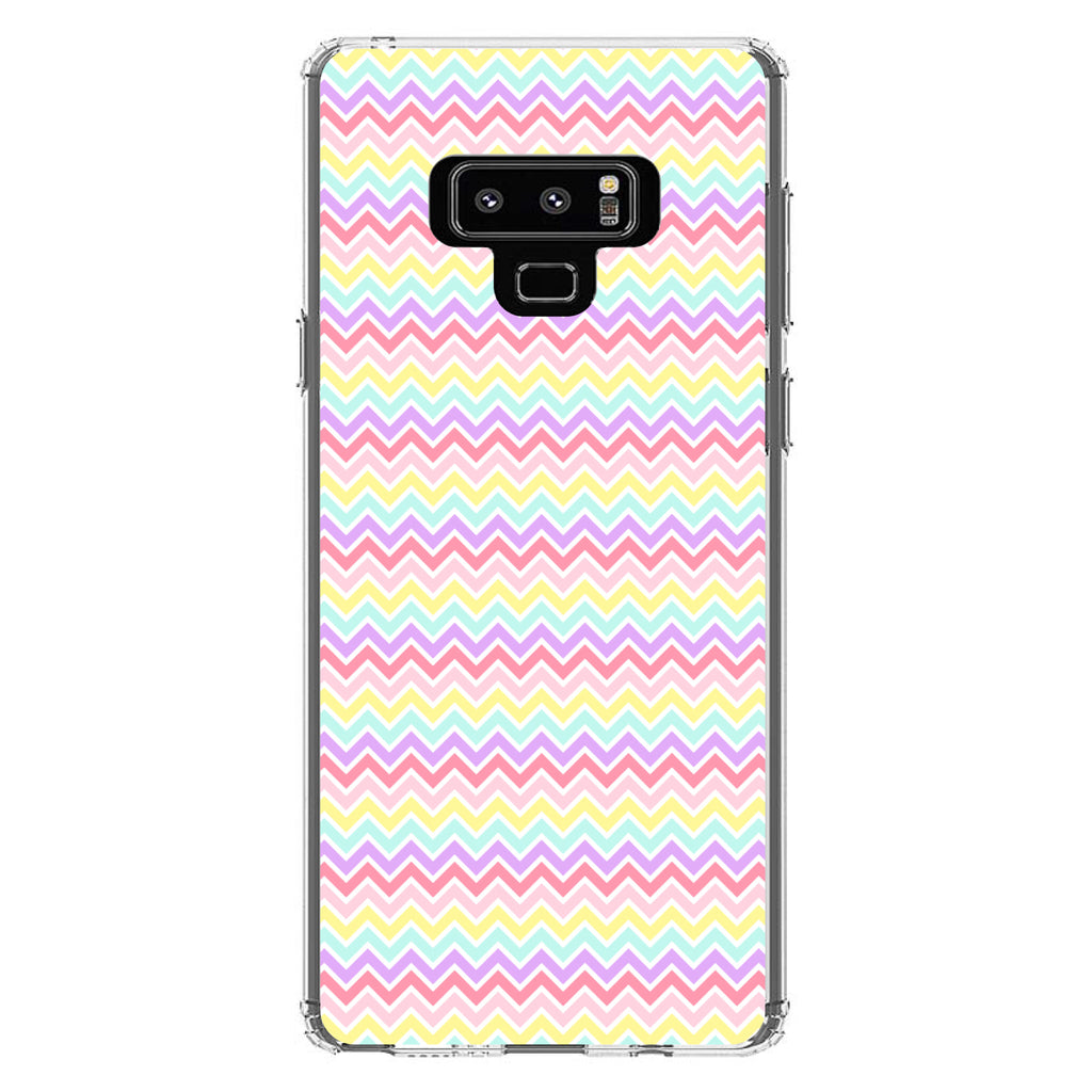 Rainbow Chevron Stripes Pattern Clear Shockproof iPhone Case, view 11