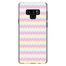 DistinctInk® Clear Shockproof Hybrid Case for Apple iPhone / Samsung Galaxy / Google Pixel - Rainbow Chevron Stripes Pattern