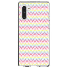DistinctInk® Clear Shockproof Hybrid Case for Apple iPhone / Samsung Galaxy / Google Pixel - Rainbow Chevron Stripes Pattern