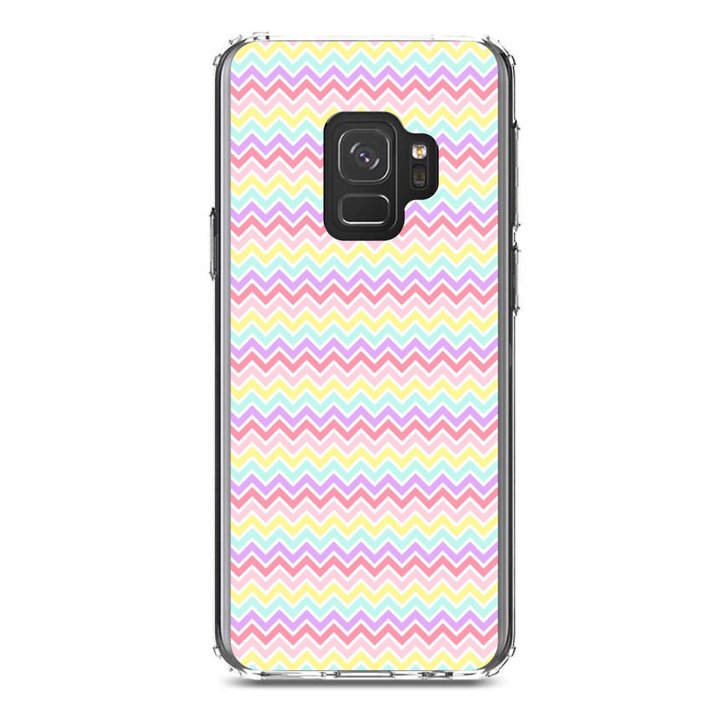 Rainbow Chevron Stripes Pattern Clear Shockproof iPhone Case, view 19