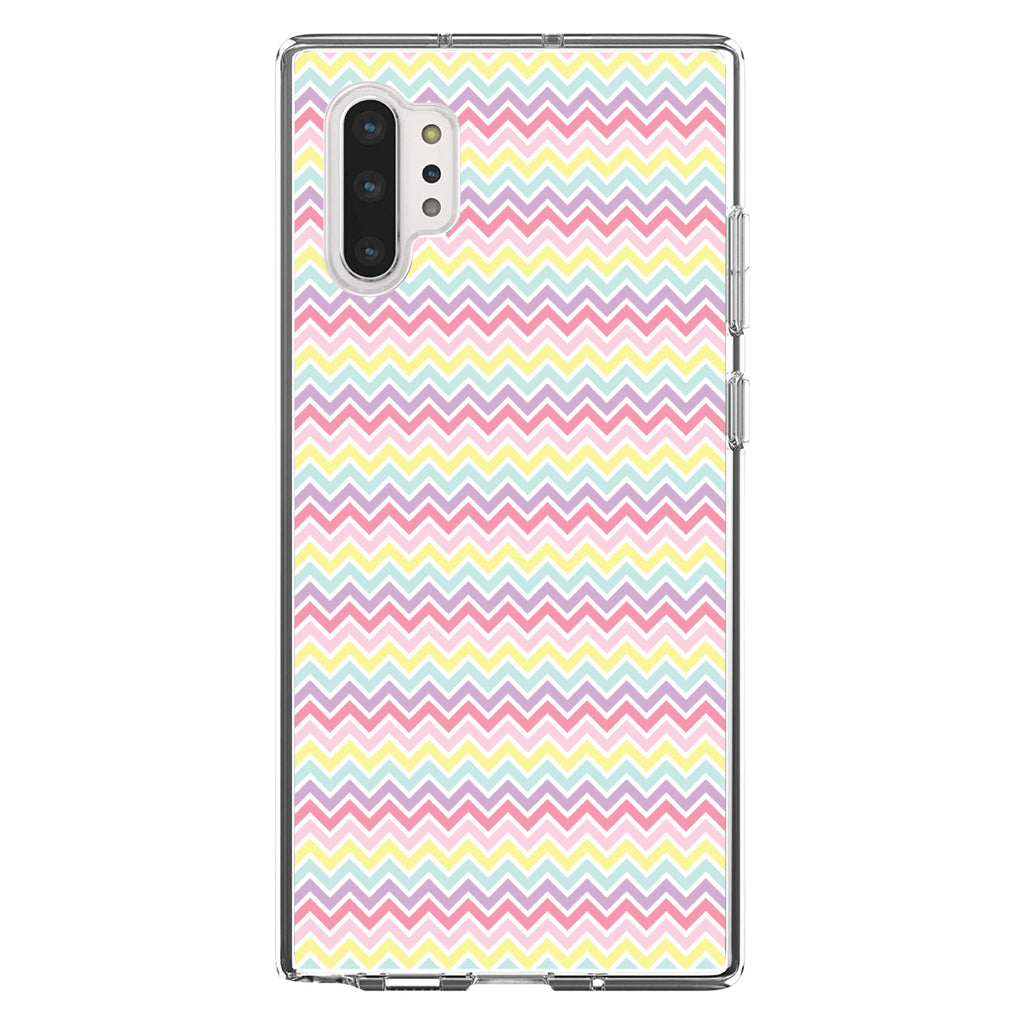 Rainbow Chevron Stripes Pattern Clear Shockproof iPhone Case, view 10