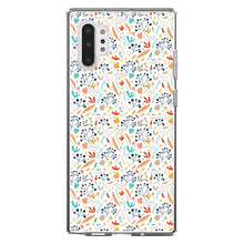 DistinctInk® Clear Shockproof Hybrid Case for Apple iPhone / Samsung Galaxy / Google Pixel - Modern Floral - White Red Navy
