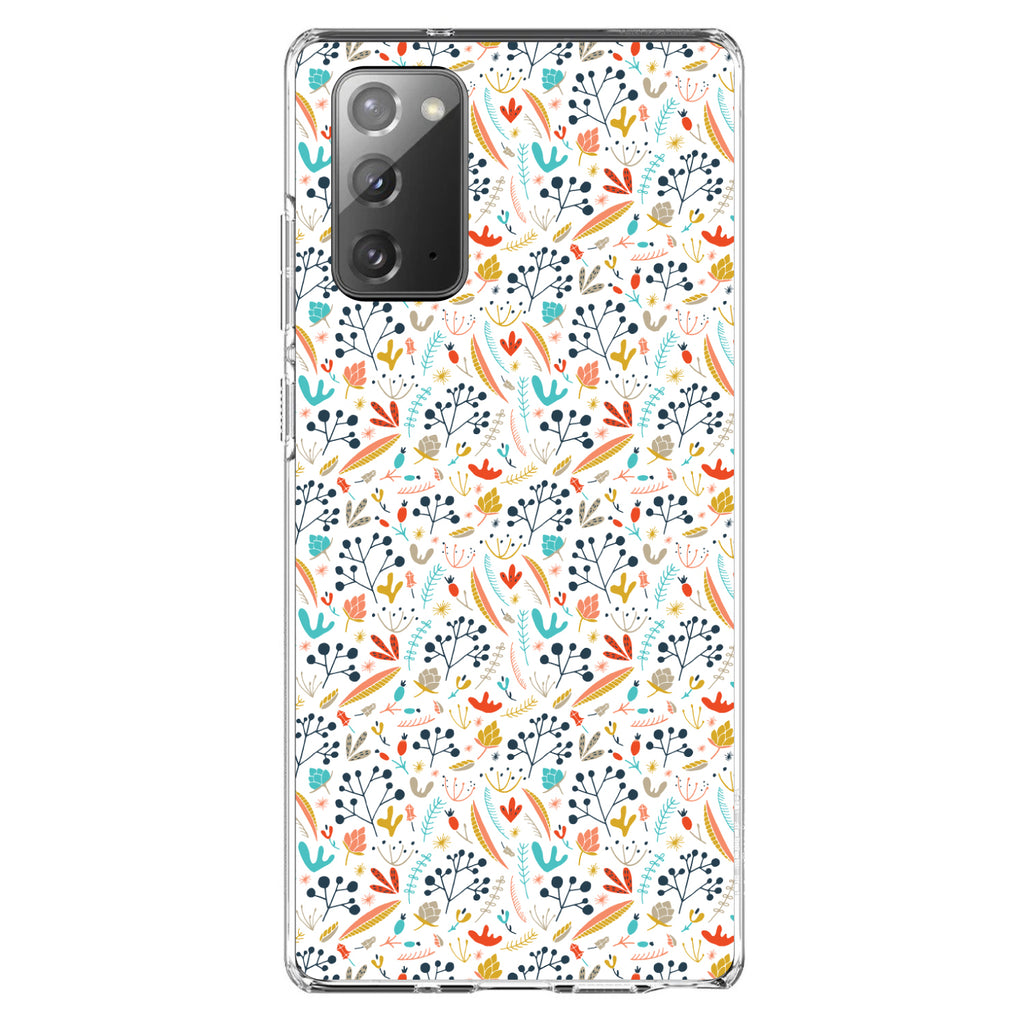 Modern Floral, White Red Navy Clear Shockproof iPhone Case, view 8