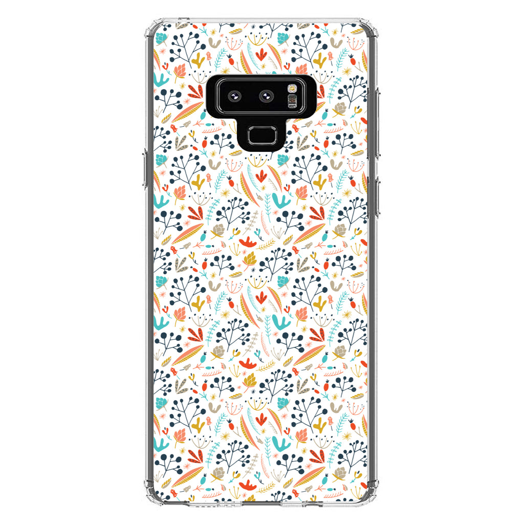 Modern Floral, White Red Navy Clear Shockproof iPhone Case, view 11