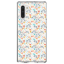 DistinctInk® Clear Shockproof Hybrid Case for Apple iPhone / Samsung Galaxy / Google Pixel - Modern Floral - White Red Navy