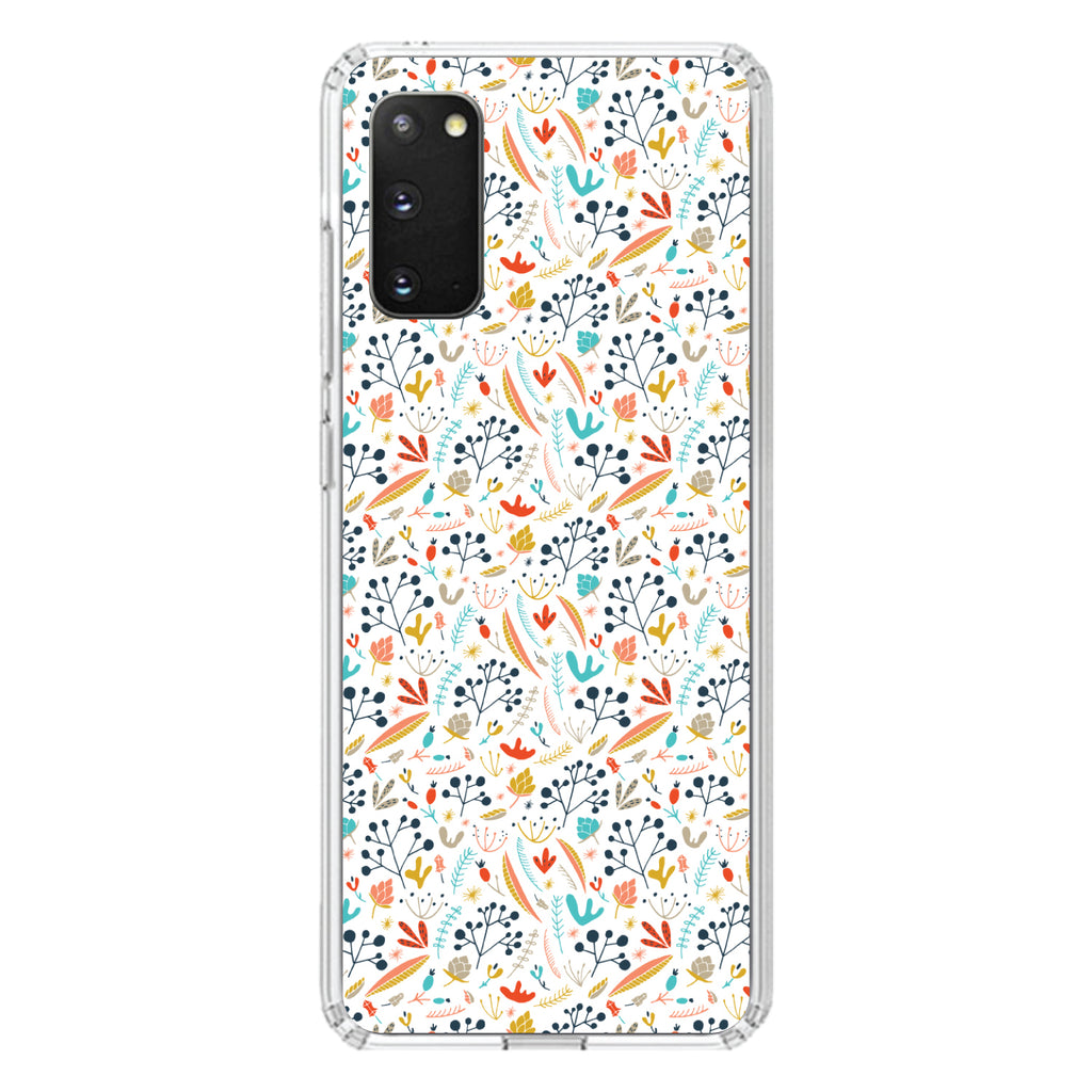 Modern Floral, White Red Navy Clear Shockproof iPhone Case, view 13