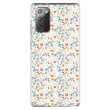 DistinctInk® Clear Shockproof Hybrid Case for Apple iPhone / Samsung Galaxy / Google Pixel - Modern Floral - White Red Navy