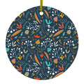 Navy Red White Ceramic Ornament