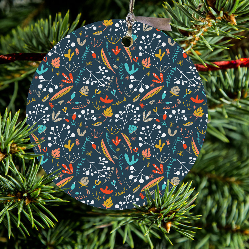 Navy Red White Ceramic Ornament, view 2