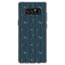 DistinctInk® Clear Shockproof Hybrid Case for Apple iPhone / Samsung Galaxy / Google Pixel - Modern Floral - Wavy, Navy, Pink, Teal
