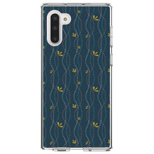 DistinctInk® Clear Shockproof Hybrid Case for Apple iPhone / Samsung Galaxy / Google Pixel - Modern Floral - Wavy, Navy, Pink, Teal