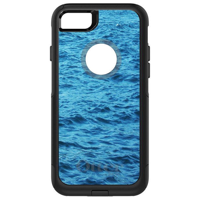 DistinctInk OtterBox Commuter Series Case for Apple iPhone or Samsung Galaxy - Blue Water Ocean Waves