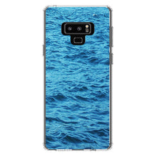 DistinctInk® Clear Shockproof Hybrid Case for Apple iPhone / Samsung Galaxy / Google Pixel - Blue Water Ocean Waves