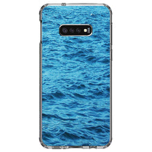 DistinctInk® Clear Shockproof Hybrid Case for Apple iPhone / Samsung Galaxy / Google Pixel - Blue Water Ocean Waves