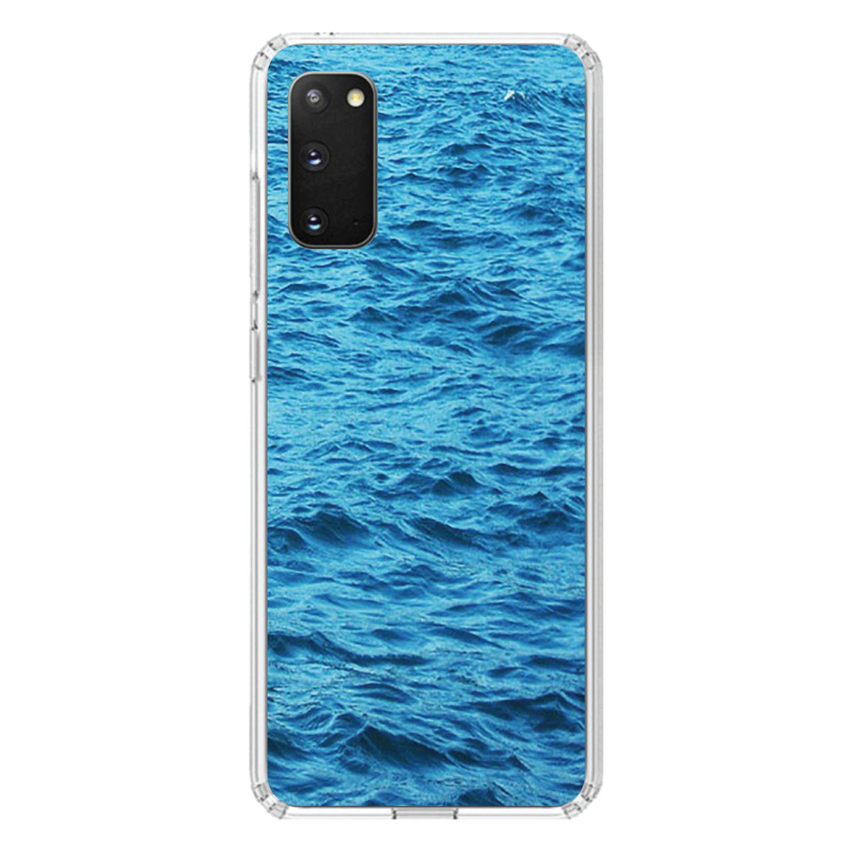 Blue Water Ocean Waves Clear Shockproof iPhone Case, view 13