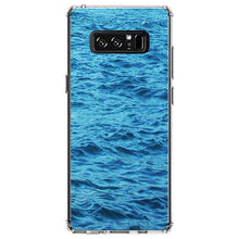 DistinctInk® Clear Shockproof Hybrid Case for Apple iPhone / Samsung Galaxy / Google Pixel - Blue Water Ocean Waves