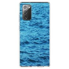 DistinctInk® Clear Shockproof Hybrid Case for Apple iPhone / Samsung Galaxy / Google Pixel - Blue Water Ocean Waves
