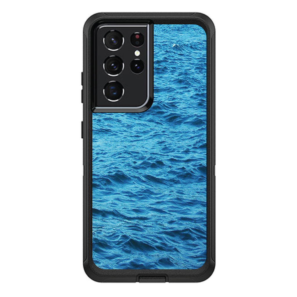 Blue Water Ocean Waves OtterBox Defender Case for iPhone & Galaxy, view 7