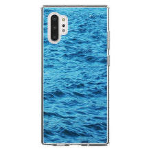 DistinctInk® Clear Shockproof Hybrid Case for Apple iPhone / Samsung Galaxy / Google Pixel - Blue Water Ocean Waves