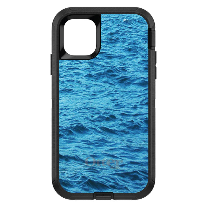 DistinctInk™ OtterBox Defender Series Case for Apple iPhone / Samsung Galaxy / Google Pixel - Blue Water Ocean Waves
