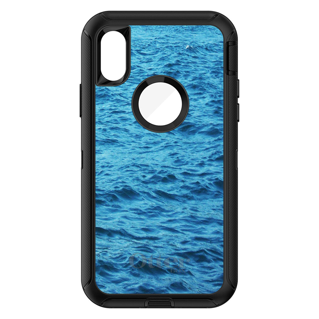 Blue Water Ocean Waves OtterBox Defender Case for iPhone & Galaxy, view 3