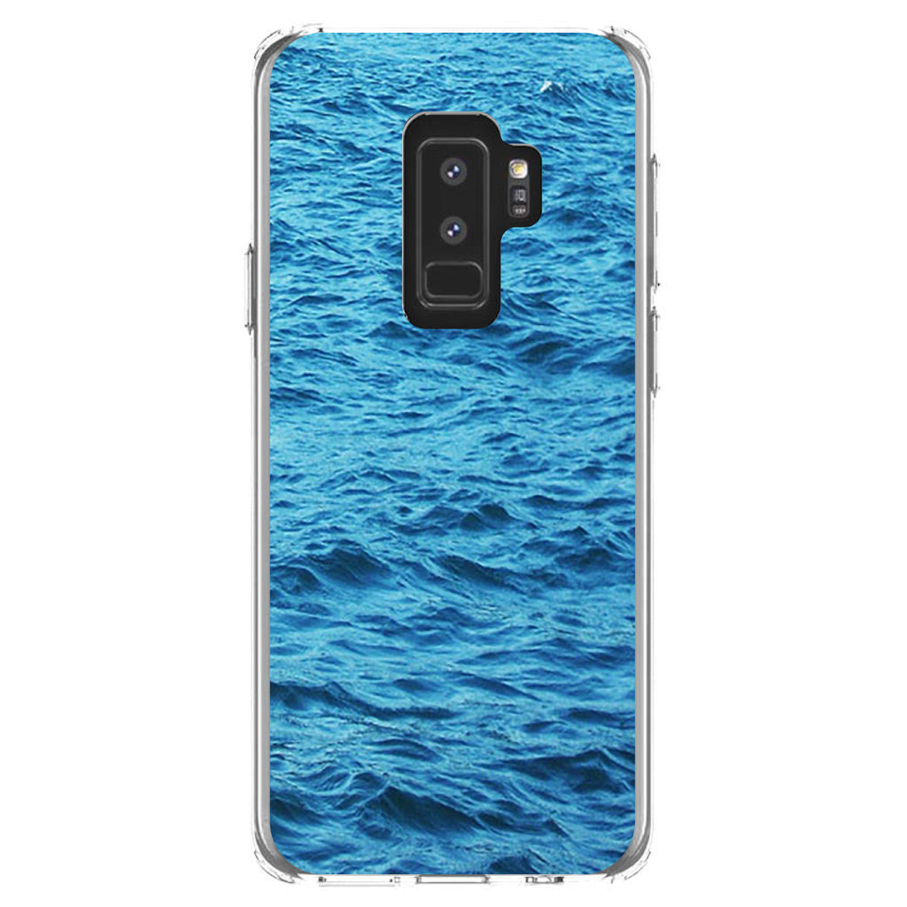 Blue Water Ocean Waves Clear Shockproof iPhone Case, view 20