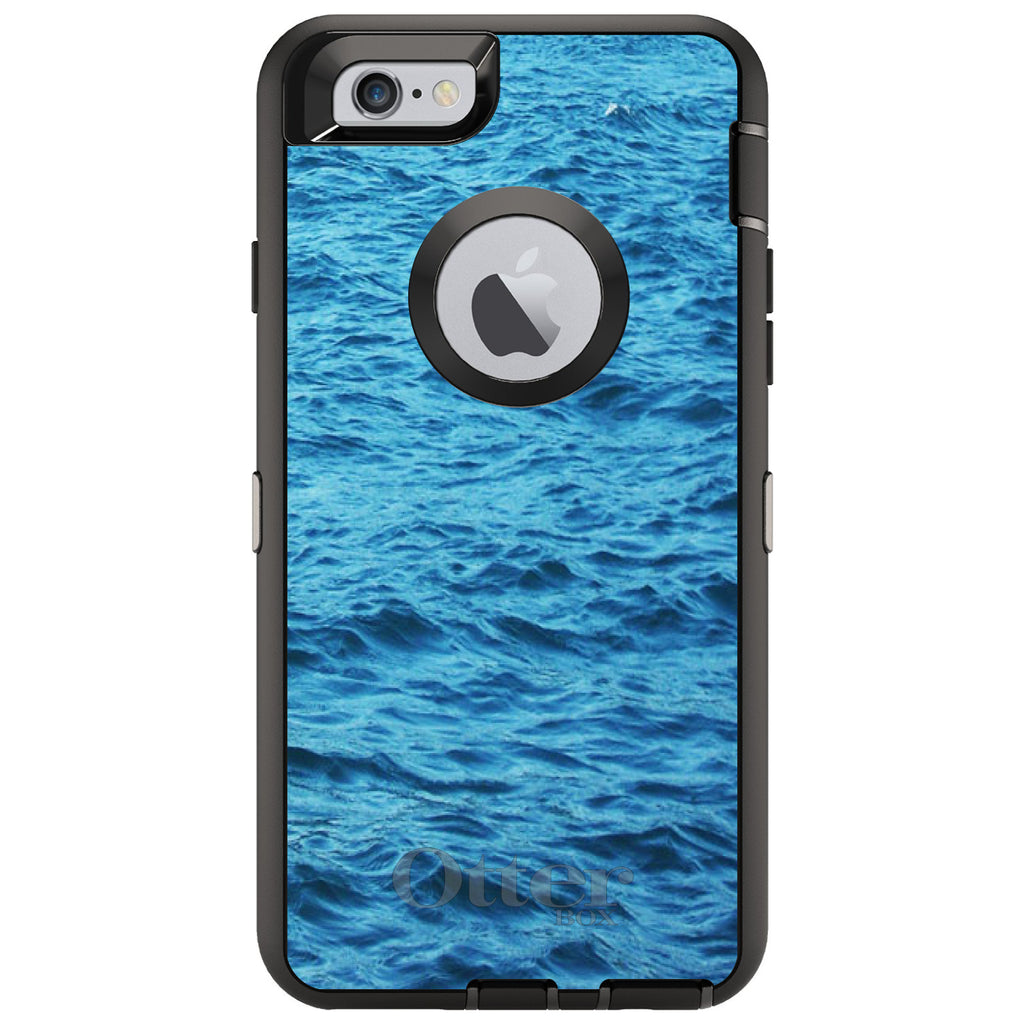 Blue Water Ocean Waves OtterBox Defender Case for iPhone & Galaxy, view 4