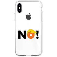 DistinctInk® Clear Shockproof Hybrid Case for Apple iPhone / Samsung Galaxy / Google Pixel - NO - Black Anti Trump