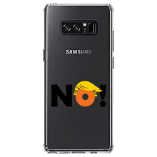 DistinctInk® Clear Shockproof Hybrid Case for Apple iPhone / Samsung Galaxy / Google Pixel - NO - Black Anti Trump