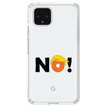 DistinctInk® Clear Shockproof Hybrid Case for Apple iPhone / Samsung Galaxy / Google Pixel - NO - Black Anti Trump