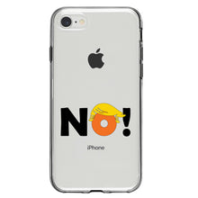 DistinctInk® Clear Shockproof Hybrid Case for Apple iPhone / Samsung Galaxy / Google Pixel - NO - Black Anti Trump