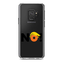 DistinctInk® Clear Shockproof Hybrid Case for Apple iPhone / Samsung Galaxy / Google Pixel - NO - Black Anti Trump