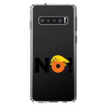 DistinctInk® Clear Shockproof Hybrid Case for Apple iPhone / Samsung Galaxy / Google Pixel - NO - Black Anti Trump