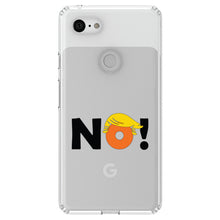 DistinctInk® Clear Shockproof Hybrid Case for Apple iPhone / Samsung Galaxy / Google Pixel - NO - Black Anti Trump