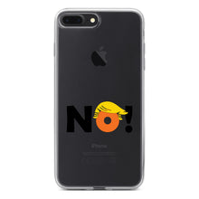 DistinctInk® Clear Shockproof Hybrid Case for Apple iPhone / Samsung Galaxy / Google Pixel - NO - Black Anti Trump