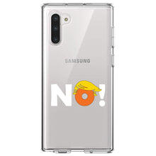 DistinctInk® Clear Shockproof Hybrid Case for Apple iPhone / Samsung Galaxy / Google Pixel - NO - White Anti Trump