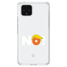 DistinctInk® Clear Shockproof Hybrid Case for Apple iPhone / Samsung Galaxy / Google Pixel - NO - White Anti Trump
