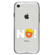 DistinctInk® Clear Shockproof Hybrid Case for Apple iPhone / Samsung Galaxy / Google Pixel - NO - White Anti Trump