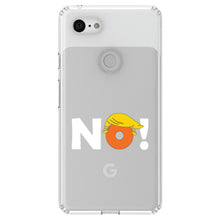 DistinctInk® Clear Shockproof Hybrid Case for Apple iPhone / Samsung Galaxy / Google Pixel - NO - White Anti Trump