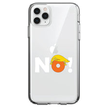 DistinctInk® Clear Shockproof Hybrid Case for Apple iPhone / Samsung Galaxy / Google Pixel - NO - White Anti Trump