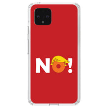 DistinctInk® Clear Shockproof Hybrid Case for Apple iPhone / Samsung Galaxy / Google Pixel - NO - Red Anti Trump