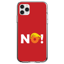 DistinctInk® Clear Shockproof Hybrid Case for Apple iPhone / Samsung Galaxy / Google Pixel - NO - Red Anti Trump