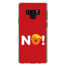 DistinctInk® Clear Shockproof Hybrid Case for Apple iPhone / Samsung Galaxy / Google Pixel - NO - Red Anti Trump