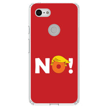 DistinctInk® Clear Shockproof Hybrid Case for Apple iPhone / Samsung Galaxy / Google Pixel - NO - Red Anti Trump