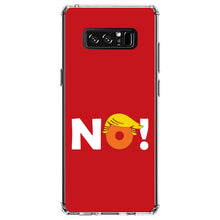 DistinctInk® Clear Shockproof Hybrid Case for Apple iPhone / Samsung Galaxy / Google Pixel - NO - Red Anti Trump