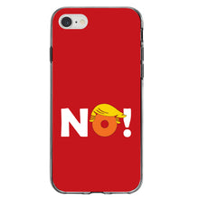 DistinctInk® Clear Shockproof Hybrid Case for Apple iPhone / Samsung Galaxy / Google Pixel - NO - Red Anti Trump