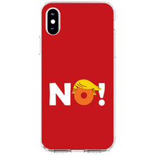 DistinctInk® Clear Shockproof Hybrid Case for Apple iPhone / Samsung Galaxy / Google Pixel - NO - Red Anti Trump