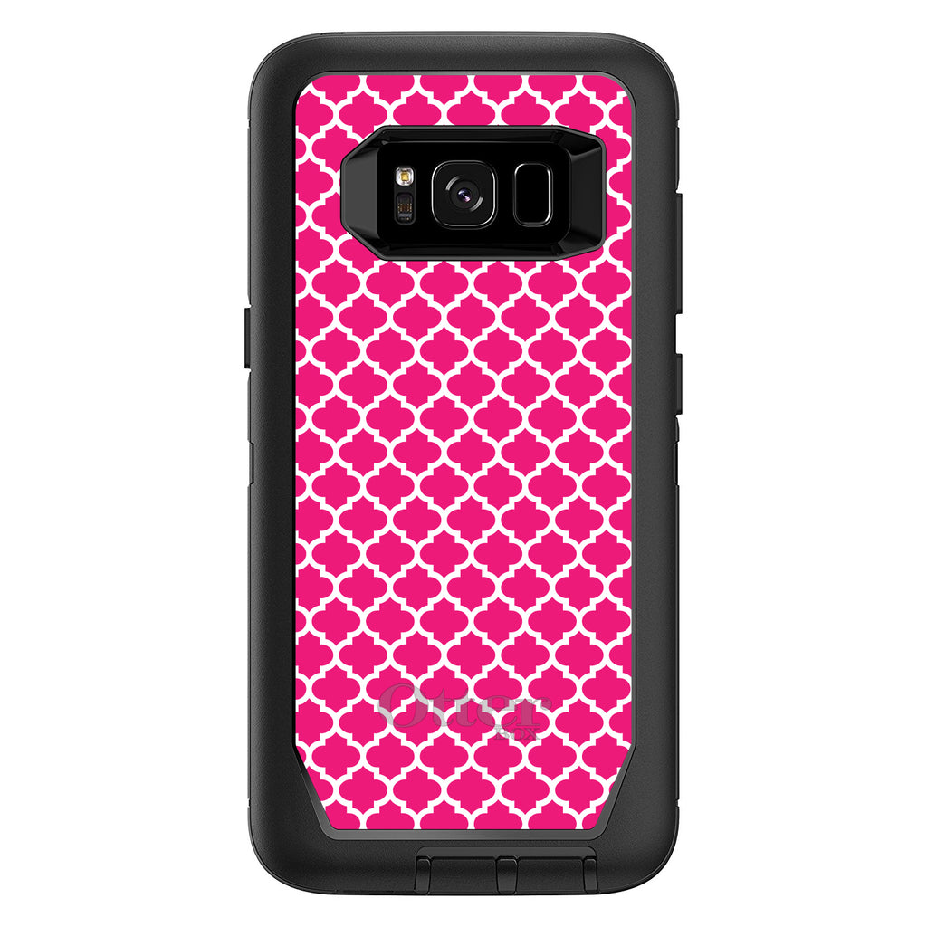 Hot Pink White Moroccan Lattice OtterBox Defender Case for iPhone & Galaxy, view 12